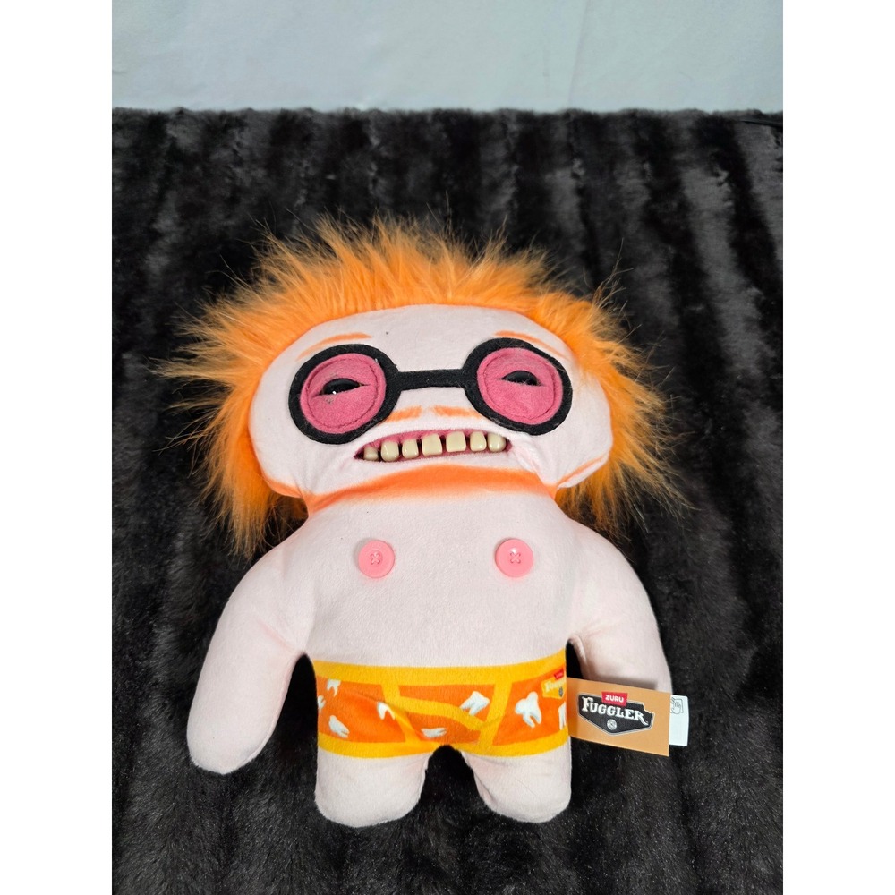 Zuru Fuggler Fugg Stars Gunky Goober Plush Monster Orange Hair Human Teeth Toy